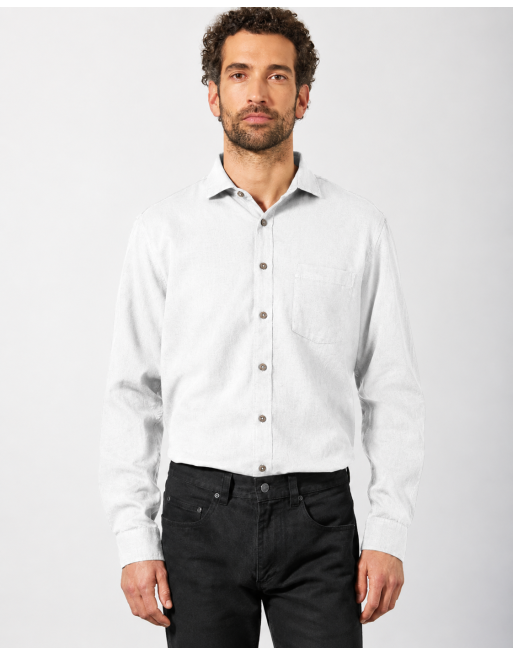 Edles Business Hemd Hanf/Biobaumwolle - Normal Fit - white [acff9ace1eb28b2a3e4d5561314ba755]