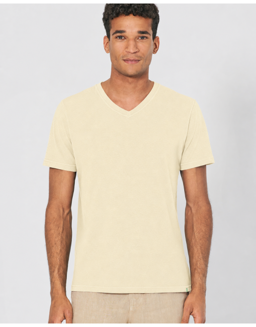 V-Kragen T-Shirt aus Hanf & Bio-Baumwolle – Slim Fit - gobi [266697524c4cca64d80b4d5b377c9551]