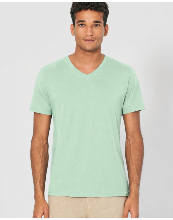 V-Kragen T-Shirt aus Hanf & Bio-Baumwolle – Slim Fit - menta [754d706fe702f1bcb6328364415af0fa]