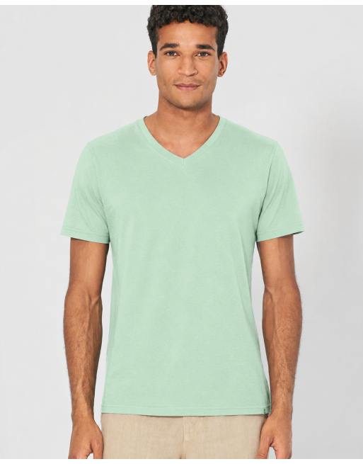 V-Kragen T-Shirt aus Hanf & Bio-Baumwolle – Slim Fit - menta [754d706fe702f1bcb6328364415af0fa]