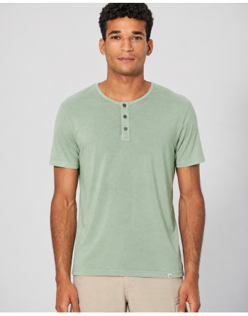 Solides Henley T-Shirt Hanf/Biobaumwolle Normal Fit - menta [6d90fe67ff77ccca2a66204527ab0562]