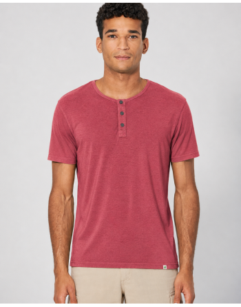 Solides Henley T-Shirt Hanf/Biobaumwolle Normal Fit - barolo [7b7cacd4cff8ea9975d5f8a670415421]
