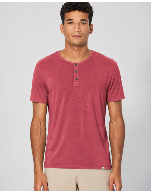 Solides Henley T-Shirt Hanf/Biobaumwolle Normal Fit - barolo [7b7cacd4cff8ea9975d5f8a670415421]