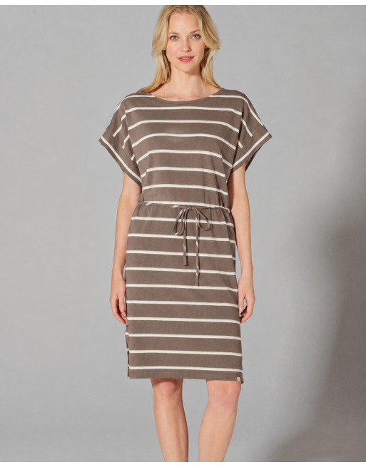 Streifen Kleid aus Hanf/Biobaumwolle - Casual Fit - dust-water-nature [9f3badddc4b47a94542598ff0d446c71]