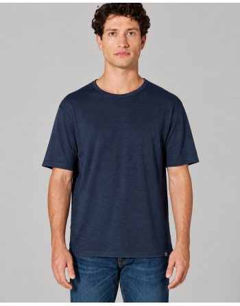 T-Shirt aus Slub Jersey Hanf/Biobaumwolle Normal Fit - navy [9a32d483acce0bfb114ad229055800cd]