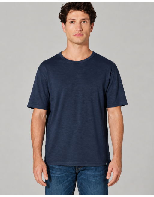 T-Shirt aus Slub Jersey Hanf/Biobaumwolle Normal Fit - navy [9a32d483acce0bfb114ad229055800cd]
