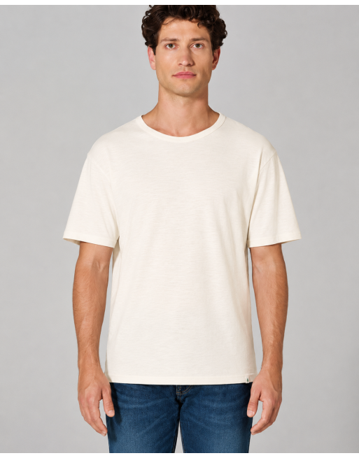 T-Shirt aus Slub Jersey Hanf/Biobaumwolle Normal Fit - offwhite [a27b14551d4b18efdcab505481e772b8]
