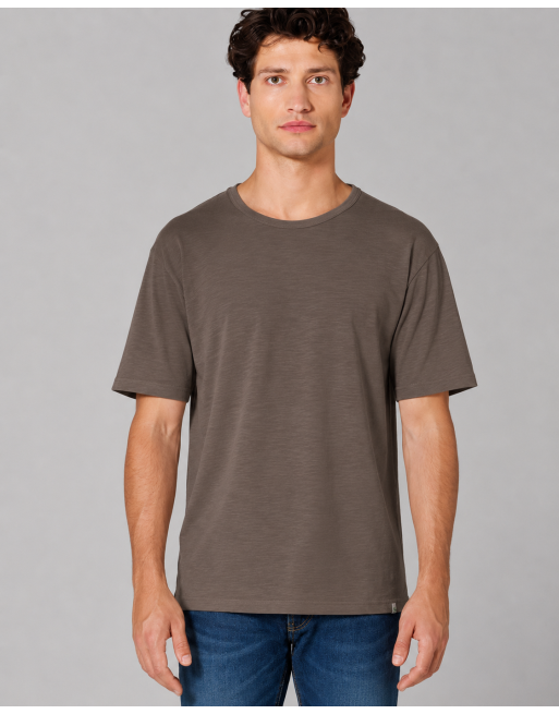 T-Shirt aus Slub Jersey Hanf/Biobaumwolle Normal Fit - dust [acb45c161d8029012daba25e74cee797]
