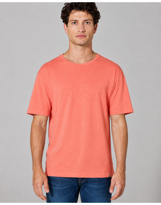 T-Shirt aus Slub Jersey Hanf/Biobaumwolle Normal Fit - peach [6cd239382eec601c0ba7baf123b2634c]