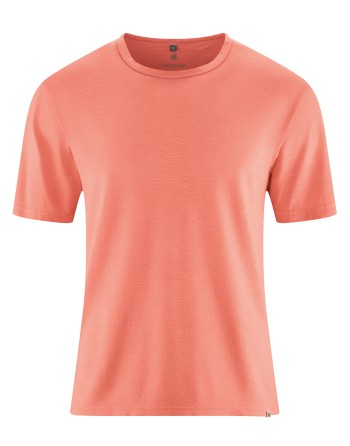 T-Shirt aus Slub Jersey Hanf/Biobaumwolle Normal Fit - peach [bf0c4e894b824131cbc62bb63047cc5d]
