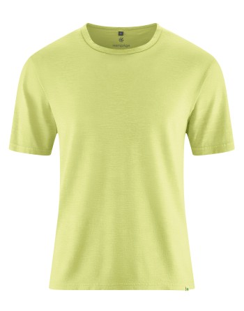 T-Shirt aus Slub Jersey Hanf/Biobaumwolle Normal Fit - lind [c90edf796e7ef3a0d532a97bbaaaff93]