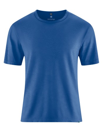 T-Shirt aus Slub Jersey Hanf/Biobaumwolle Normal Fit - royal [ab49541935ec2c02a74fe7cc0c457a43]