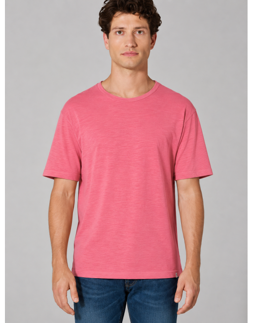 T-Shirt aus Slub Jersey Hanf/Biobaumwolle Normal Fit - hibiscus [240abcd556c4ba8714ccd084b5a87d2f]