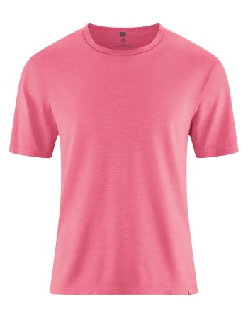 T-Shirt aus Slub Jersey Hanf/Biobaumwolle Normal Fit - hibiscus [d8b3c68100ac1314e4813bc9aa32cd4c]