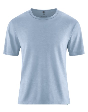 T-Shirt aus Slub Jersey Hanf/Biobaumwolle Normal Fit - smoke [4b6f2edc45bef0e57b524226daac87d4]