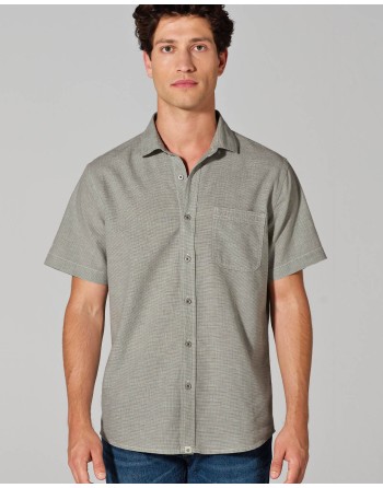 Kurzarmhemd Herren Hanf/Biobaumwolle Normal Fit - melange [9382b5d4a4dd69b5d4fae3a15a38104c]