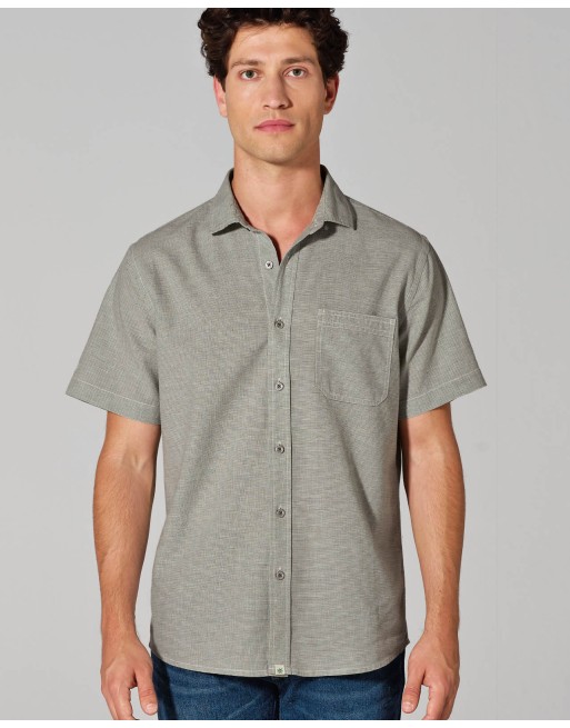 Kurzarmhemd Herren Hanf/Biobaumwolle Normal Fit - melange [9382b5d4a4dd69b5d4fae3a15a38104c]