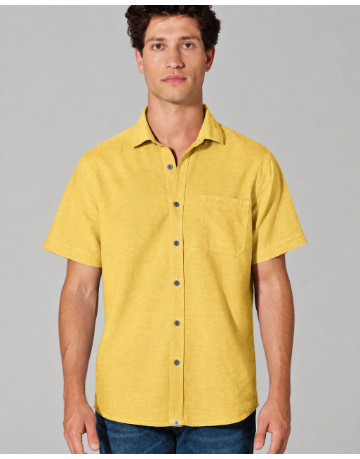 Kurzarmhemd Herren Hanf/Biobaumwolle Normal Fit - butter [6f88a963603943d3635598e491610f5c]