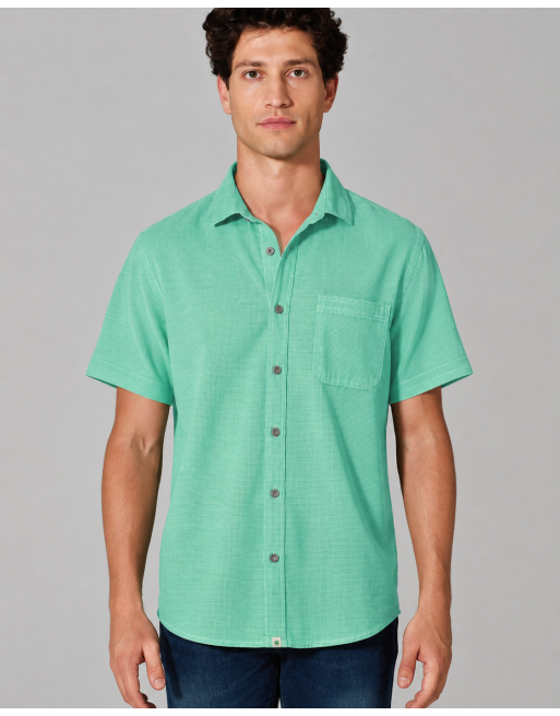 Kurzarmhemd Herren Hanf/Biobaumwolle Normal Fit - miami [1ceb56f8fee83c6d9c90de843ab262ed]