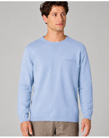 Sommer Pullover aus Hanf/Biobaumwolle - Normal Fit - water [7158f25312048e13b1adb4fad0b5eaa5]