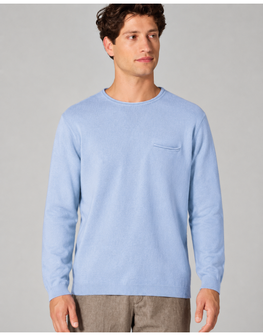 Sommer Pullover aus Hanf/Biobaumwolle - Normal Fit - water [7158f25312048e13b1adb4fad0b5eaa5]