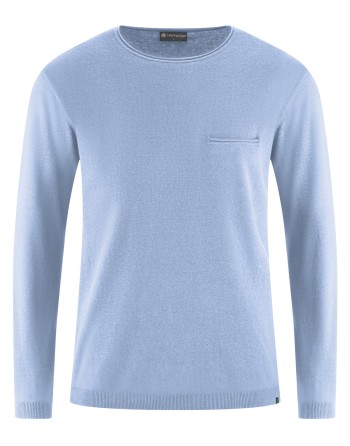 Sommer Pullover aus Hanf/Biobaumwolle - Normal Fit - water [9cf83f9fe0c14d6223561170856de0cc]