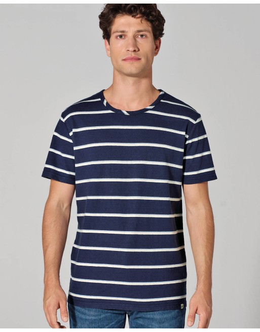 T-Shirt mit Streifen aus Hanf/Biobaumwolle Normal Fit - navy-water-nature [4f79cdc3c575a5f76e1e2091fc5432a9]