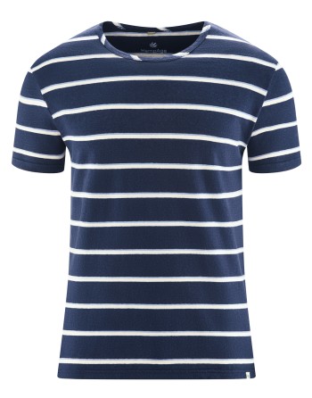 T-Shirt mit Streifen aus Hanf/Biobaumwolle Normal Fit - navy-water-nature [30fa40ba0322ea30a810d4dde833de92]