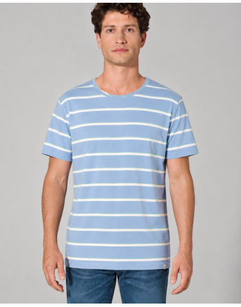 T-Shirt mit Streifen aus Hanf/Biobaumwolle Normal Fit - water-menta-nature [07580ba8776013a17d47ff689044f824]