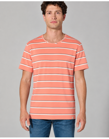 T-Shirt mit Streifen aus Hanf/Biobaumwolle Normal Fit - peach-dust-nature [27ba3fcf030378265b1727a3f51d2896]