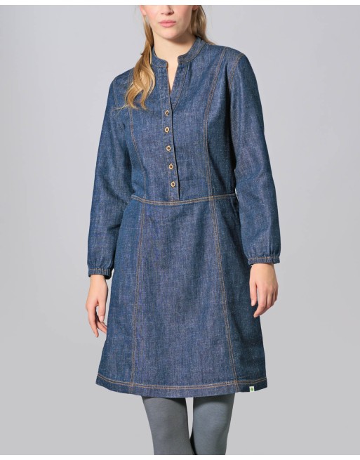 Jeans Kleid aus Hanf/Biobaumwolle - Normal Fit - indigo [7c18bf297108c9fdc4b02aeac19f3641]