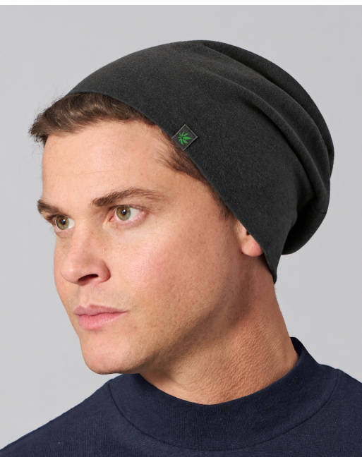Beanie mit Yak Wolle Hanf/Biobaumwolle - black [0d309ea8ba8322141a7ad35459a25334]