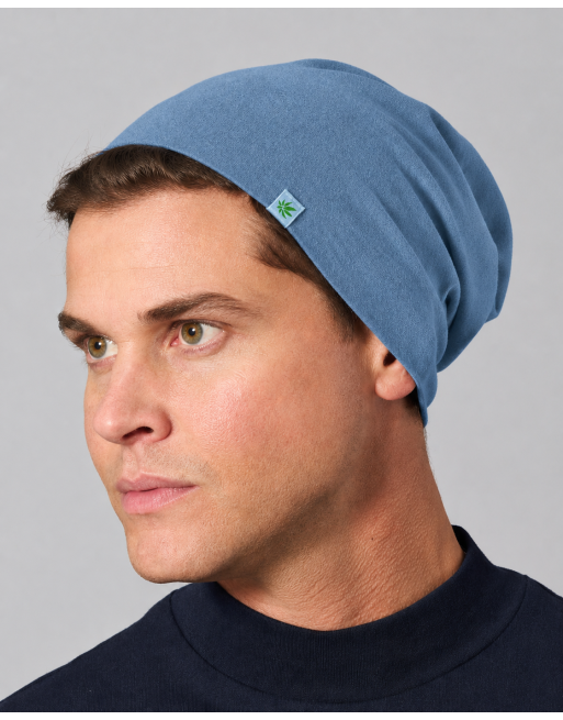Beanie mit Yak Wolle Hanf/Biobaumwolle - blueberry [c4b3898ca7eb604f7d8a040d7dec592d]