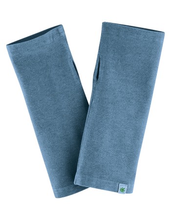 Wärmende Stulpen aus Hanf & Bio-Baumwolle - blueberry [480a5a084077b977efb27445114b001e]