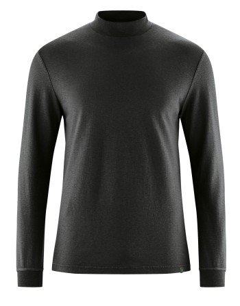 Rollkragen Langarmshirt Normal Fit Hanf/Biobaumwolle - black [f53e2396400fabcba0afe1c5fcfa4a1d]