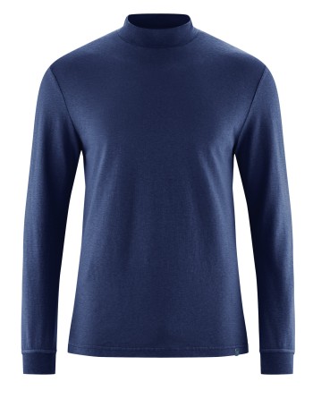 Rollkragen Langarmshirt Normal Fit Hanf/Biobaumwolle - night [d04a6682591738c2d8df81b91620493b]