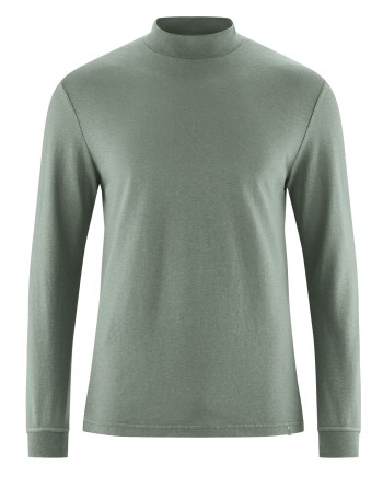 Rollkragen Langarmshirt Normal Fit Hanf/Biobaumwolle - thyme [3e3098f4d8d3e32db8a4d7183d07d1a7]