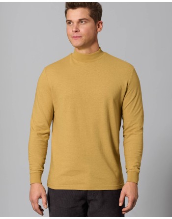 Rollkragen Langarmshirt Normal Fit Hanf/Biobaumwolle - dijon [6c51383cba268ccfbff6a797f9c72078]