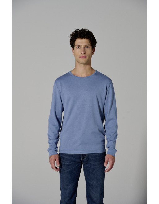 THC Exklusiv Herren Langarmshirt aus Hanf & Bio-Baumwolle - blueberry [17ebad5fce4c26b9169cd153071e1158]