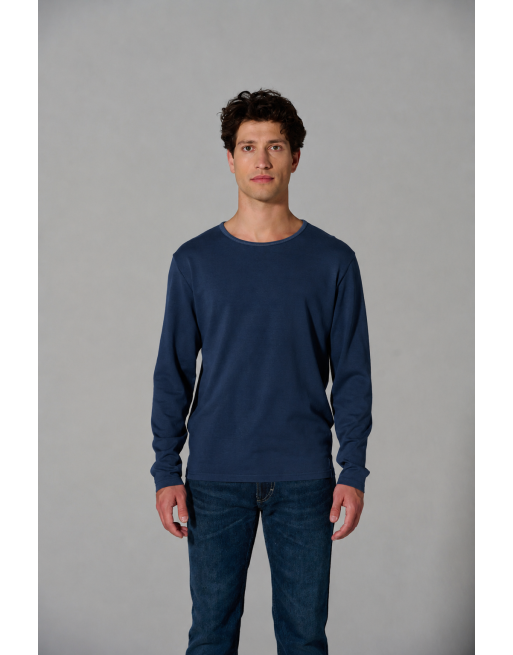 THC Exklusiv Herren Langarmshirt aus Hanf & Bio-Baumwolle - navy [56bf8efd70de57621252f693059c9754]