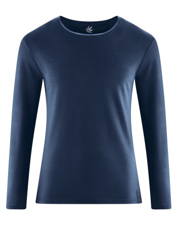 THC Exklusiv Herren Langarmshirt aus Hanf & Bio-Baumwolle - navy [4b30393d621ca777c80d557553920731]