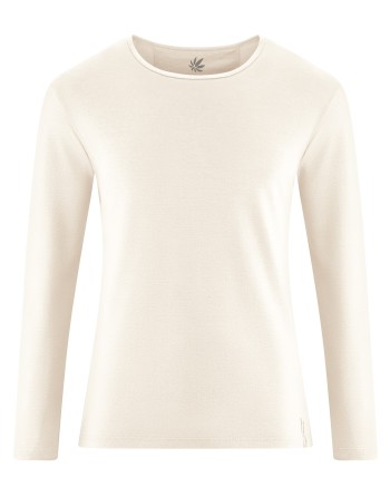 THC Exklusiv Herren Langarmshirt aus Hanf & Bio-Baumwolle - offwhite [a9bd536abe4082ca7e86d82e1a5ed18b]