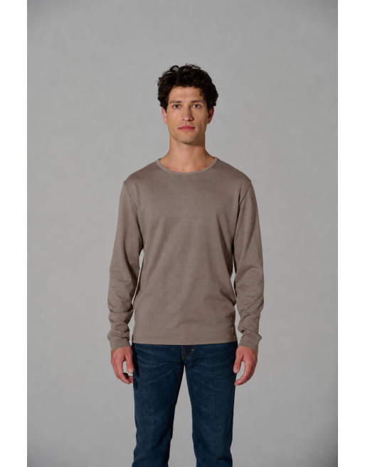 THC Exklusiv Herren Langarmshirt aus Hanf & Bio-Baumwolle - dust [03b462944a63dbe57ba3cb68a5a984c6]