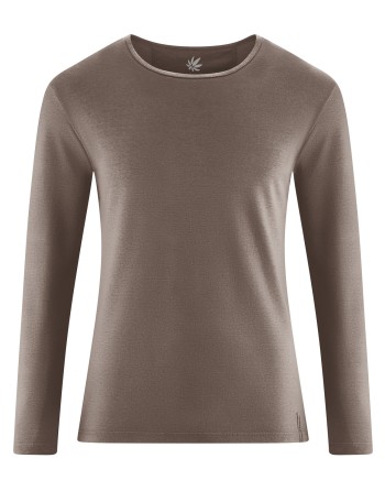 THC Exklusiv Herren Langarmshirt aus Hanf & Bio-Baumwolle - dust [9ce236a2b7d678efbd6b268d57445a63]