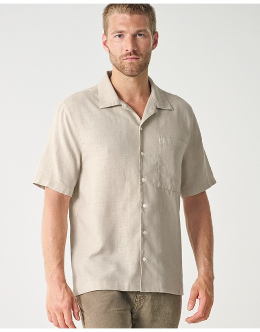Kurzarmhemd Herren aus Hanf/Biobaumwolle - Casual Fit - distel [6dbf6ea97ae052acc812ef402d38c0df]