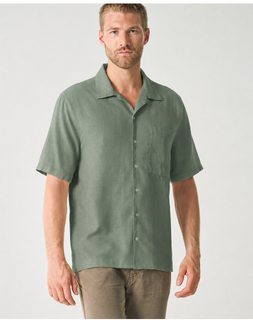 Kurzarmhemd Herren aus Hanf/Biobaumwolle - Casual Fit - thyme [d191b86046cca685186e89ce212f05d8]