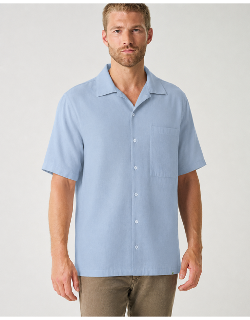 Kurzarmhemd Herren aus Hanf/Biobaumwolle - Casual Fit - smoke [0725e1f2a6ce70d0cb22665fee54b67e]