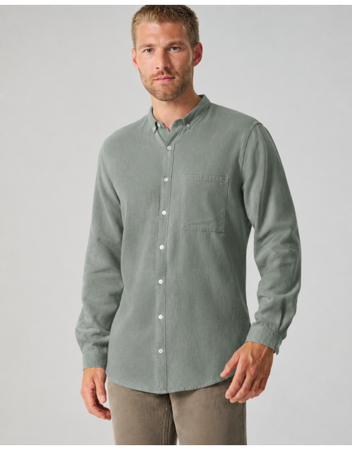 Langarmhemd aus Hanf/Biobaumwolle - Normal Fit - thyme [cbd541f2cf96a272d6deda00fd410ee9]
