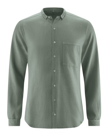 Langarmhemd aus Hanf/Biobaumwolle - Normal Fit - thyme [ec560391d2bc7948c512293d2756bf52]
