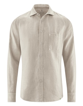Pures 100% Hanf Hemd Herren - Slim Fit - distel [8b2e7af73e1acc6715f94486c23887ce]